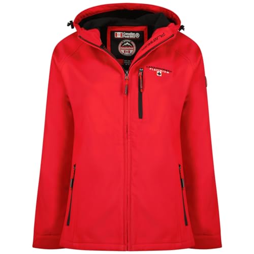 Canadian Peak Tacereak_Lady - Softshell Jackets for Women Waterproof Outdoor Hooded UK - Windproof Rain Coats Women's - Activities Hiking Skiing Autumn Winter Spring (Red XL) von Canadian Peak