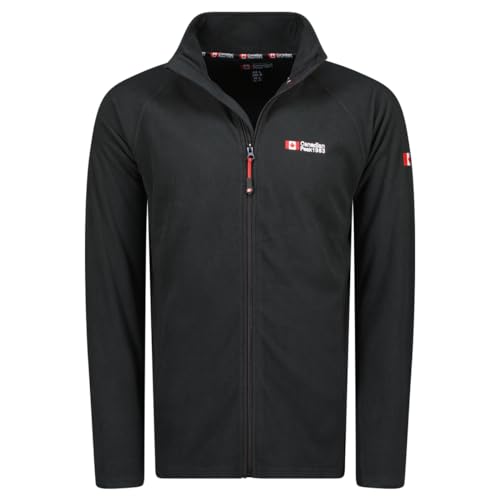 Canadian Peak Tugeak_ Fz_Men - Men's Warm Mid Thick Fleece Zip - Men's Autumn Winter Spring Warm Jacket - Long Sleeve Sweater Soft Comfort Outdoor (Black L) von Canadian Peak
