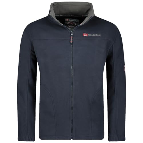 Canadian Peak Ultona_Men - Men's Warm Mid Thick Fleece Zip - Men's Autumn Winter Spring Warm Jacket - Long Sleeve Sweater Soft Comfort Outdoor (Navy Blue XL) von Canadian Peak