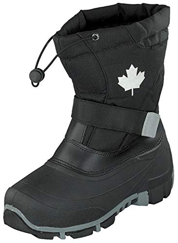 Canadians Indigo Kinder Winter Schnee Boots Stiefel gefüttert 467-185 in 6 Farben (33 EU, Black) von Canadians