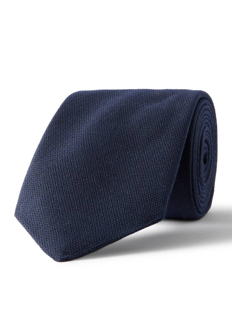 Canali - 8cm Virgin Wool and Silk-Blend Jacquard Tie - Men - Blue von Canali