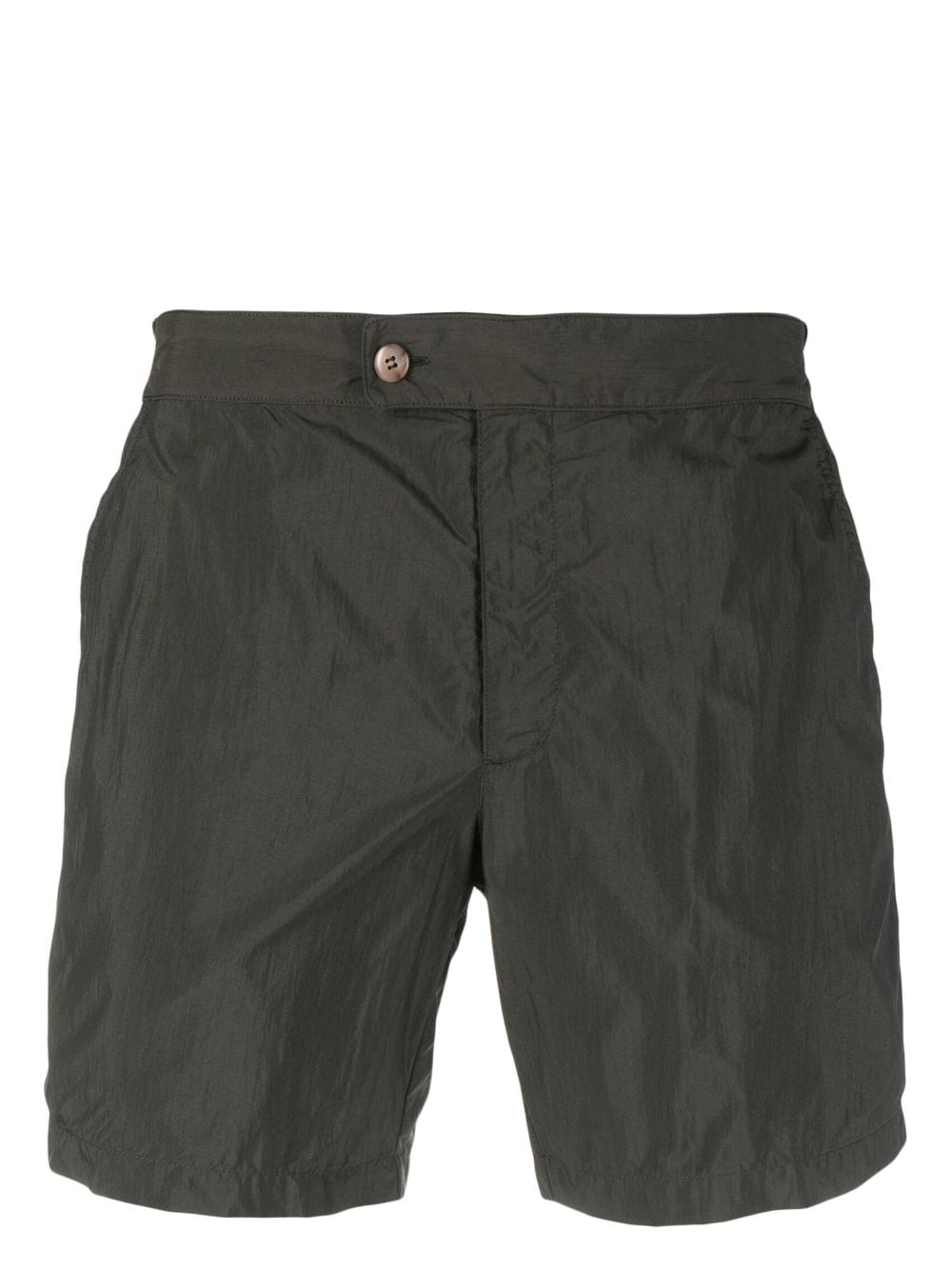 Canali Badeshorts mit versetztem Knopfverschluss - Grün von Canali