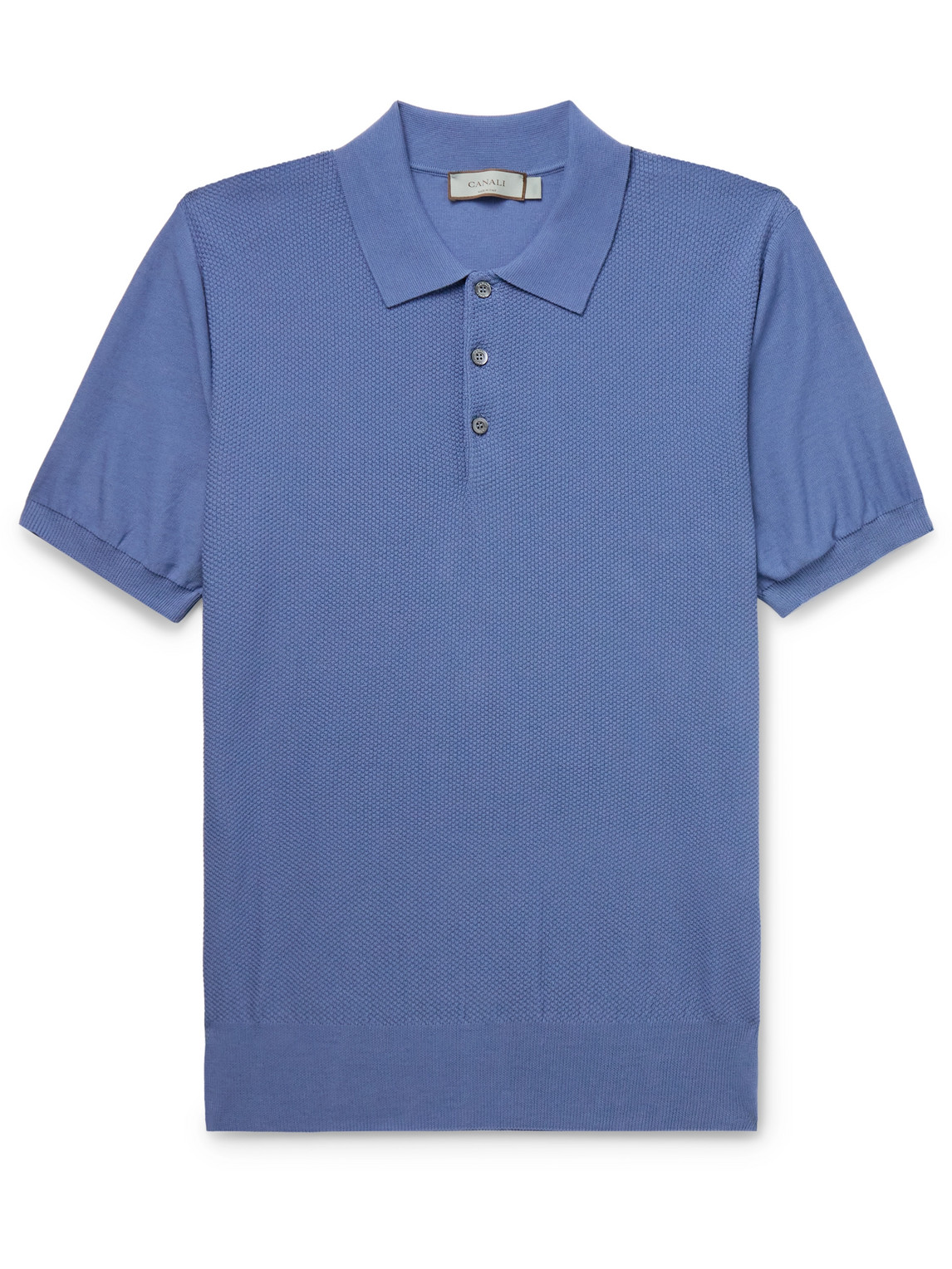 Canali - Cotton-Piqué Polo Shirt - Men - Blue - IT 46 von Canali