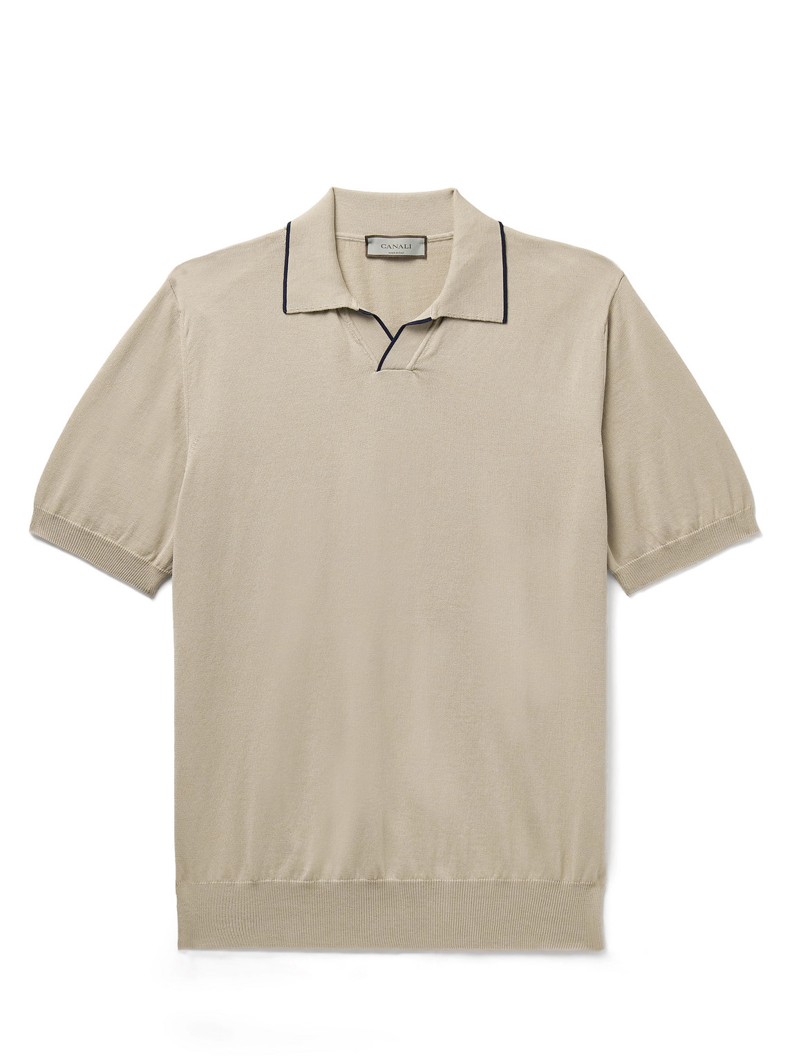 Canali - Cotton Polo Shirt - Men - Neutrals - IT 56 von Canali