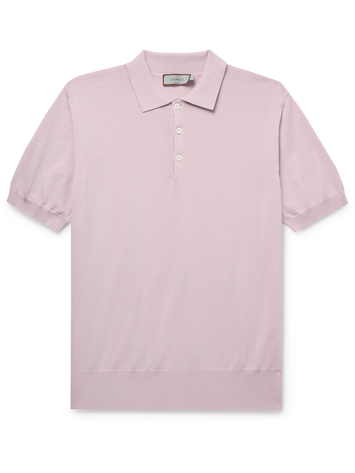 Canali - Cotton Polo Shirt - Men - Pink - IT 56 von Canali