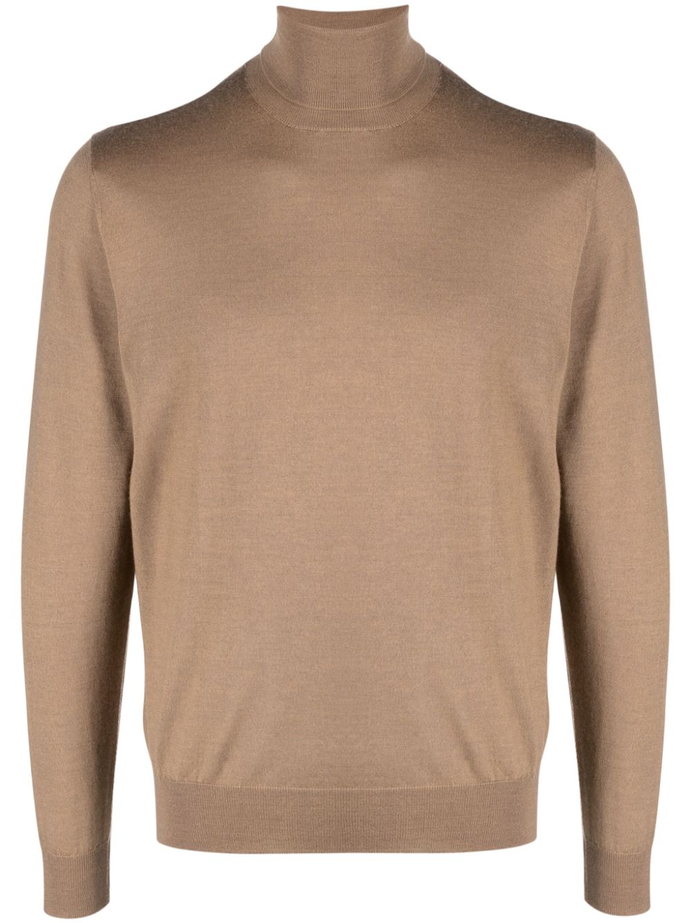 Canali Fein gestrickter Rollkragenpullover - Nude von Canali