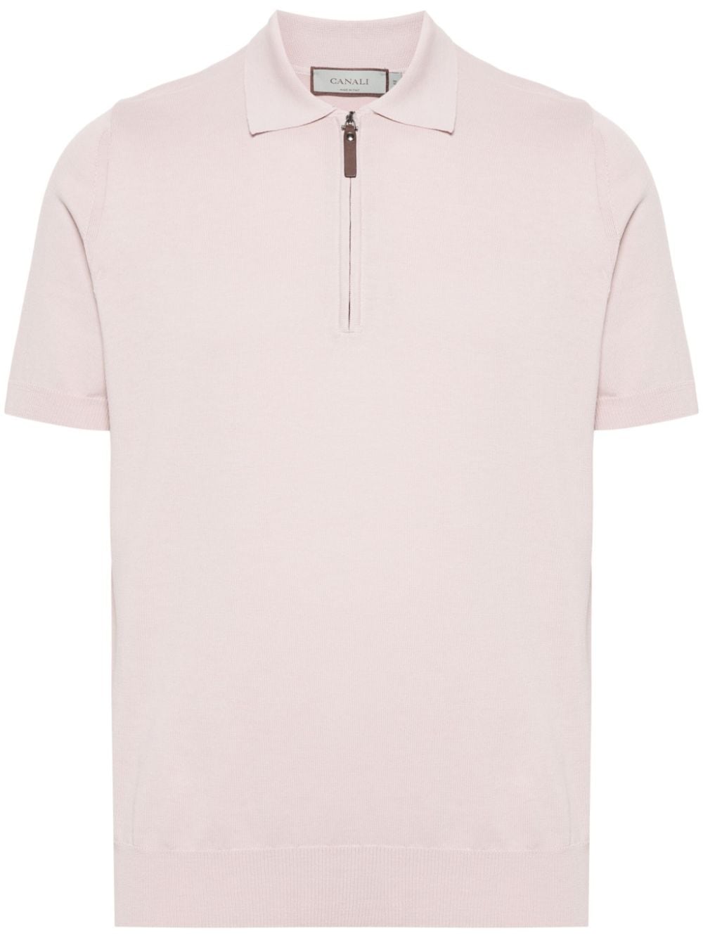 Canali Fein gestricktes Poloshirt - Rosa von Canali