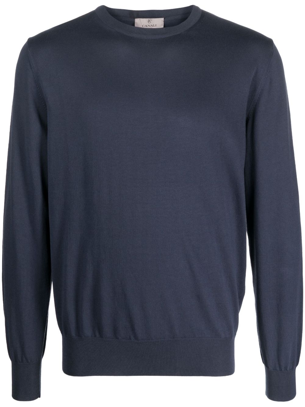 Canali Fein gestricktes Sweatshirt - Blau von Canali