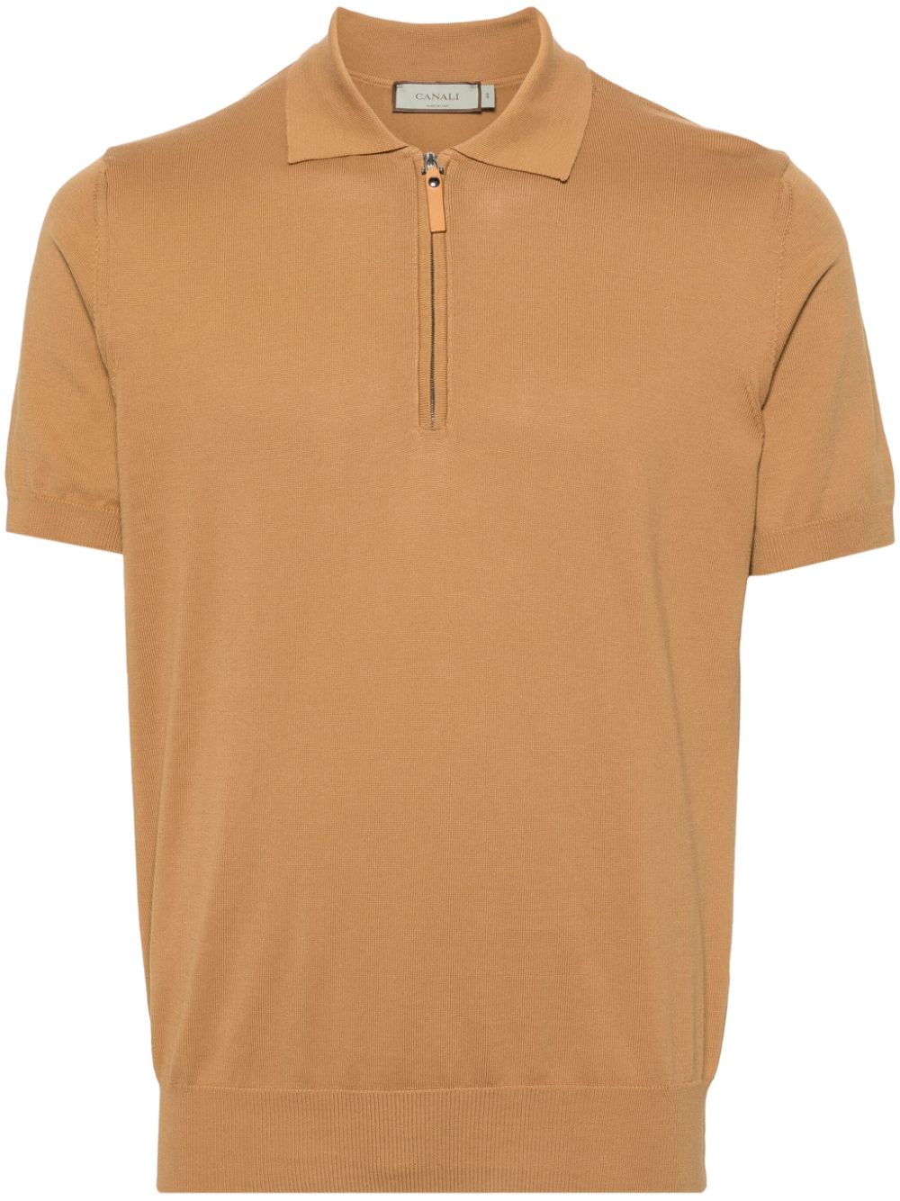 Canali Gestricktes Poloshirt - Braun von Canali