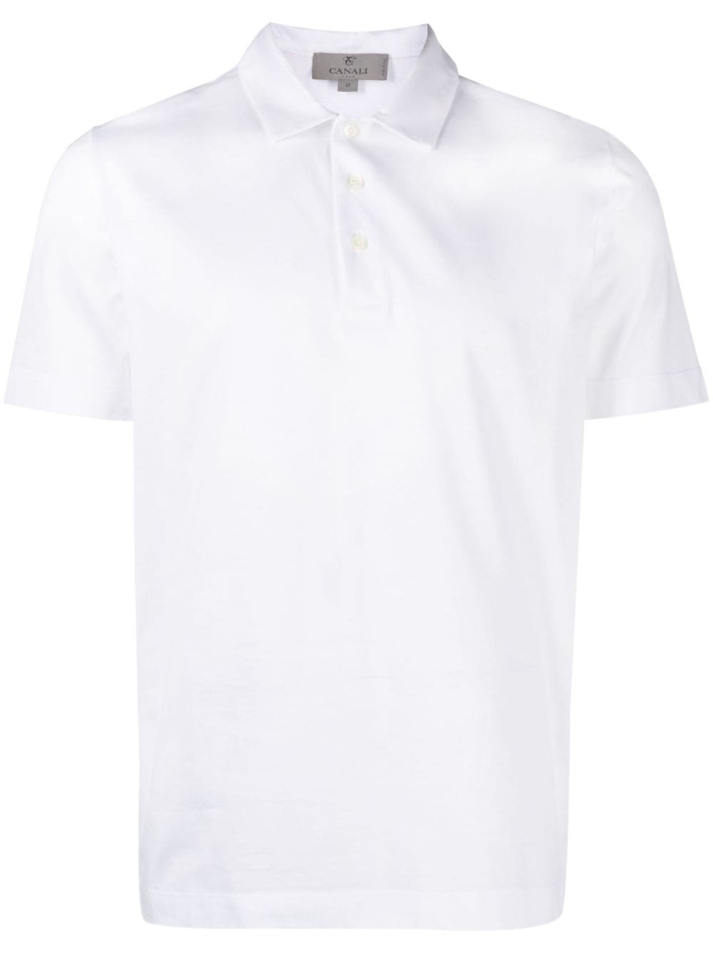Canali Gestricktes Poloshirt - Weiß von Canali