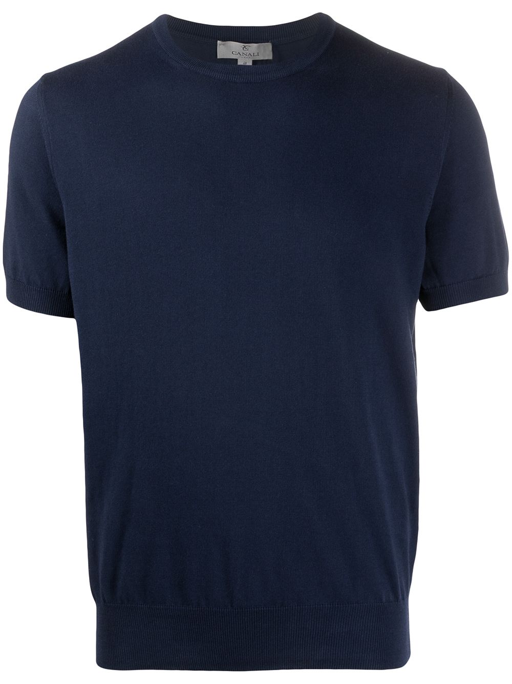 Canali Gestricktes T-Shirt - Blau von Canali