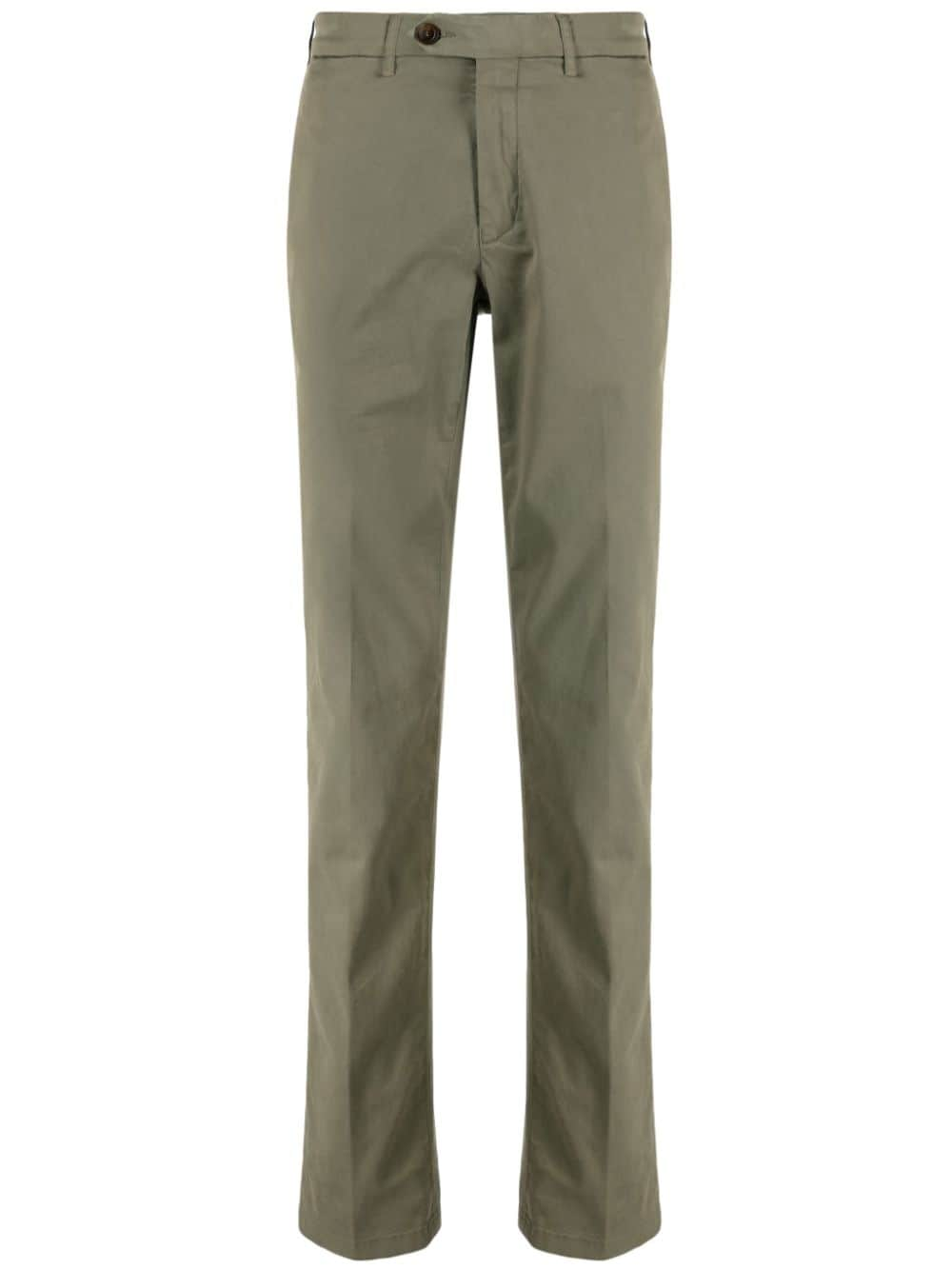 Canali Halbhohe Straight-Leg-Chino - Grün von Canali