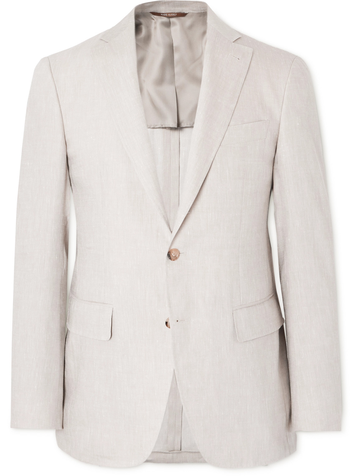 Canali - Kei Slim-Fit Linen and Wool-Blend Suit Jacket - Men - Neutrals - IT 56 von Canali