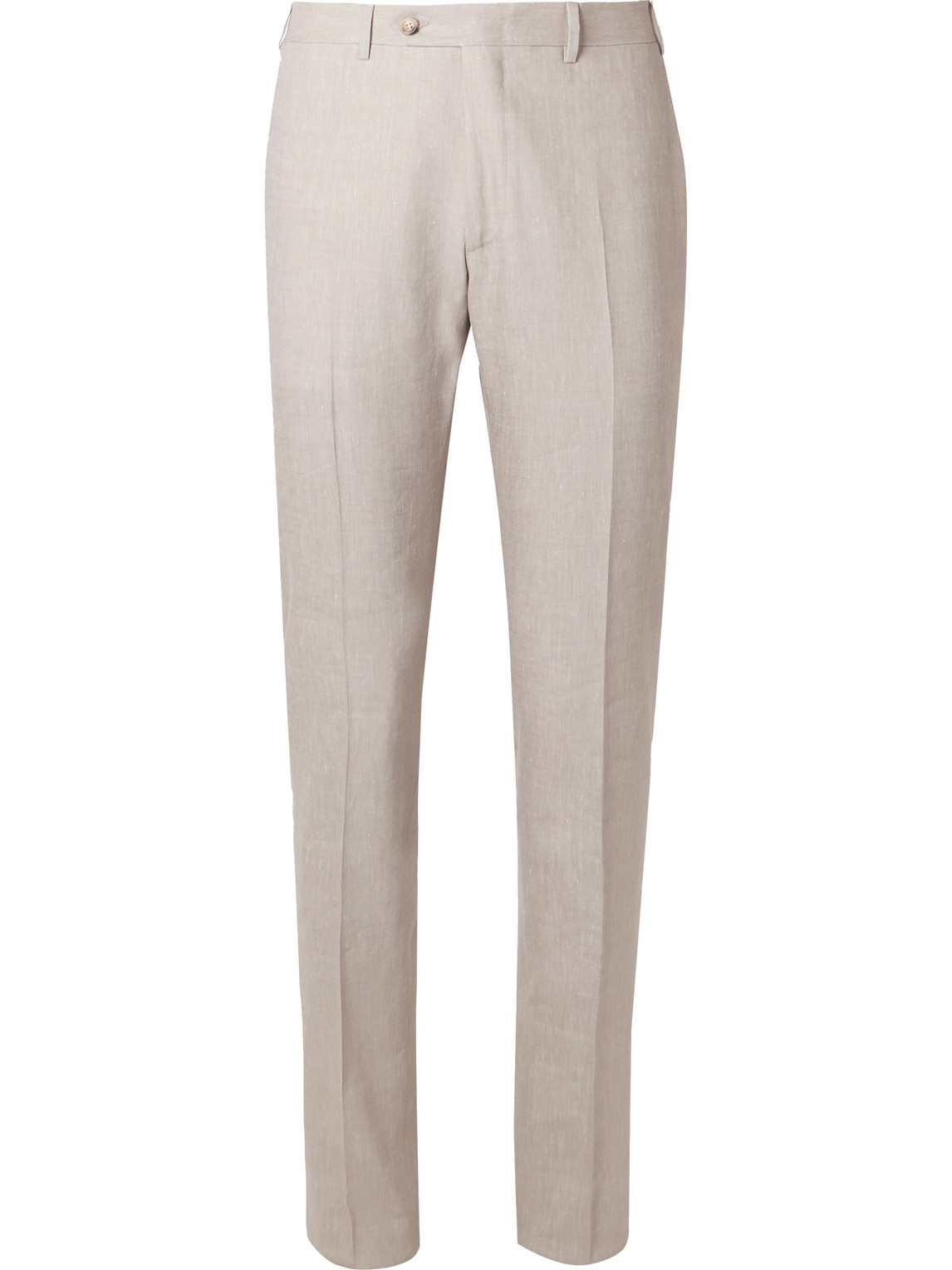 Canali - Kei Slim-Fit Linen and Wool-Blend Suit Trousers - Men - Neutrals - IT 50 von Canali