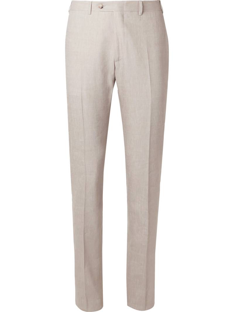 Canali - Kei Slim-Fit Linen and Wool-Blend Suit Trousers - Men - Neutrals - IT 52 von Canali