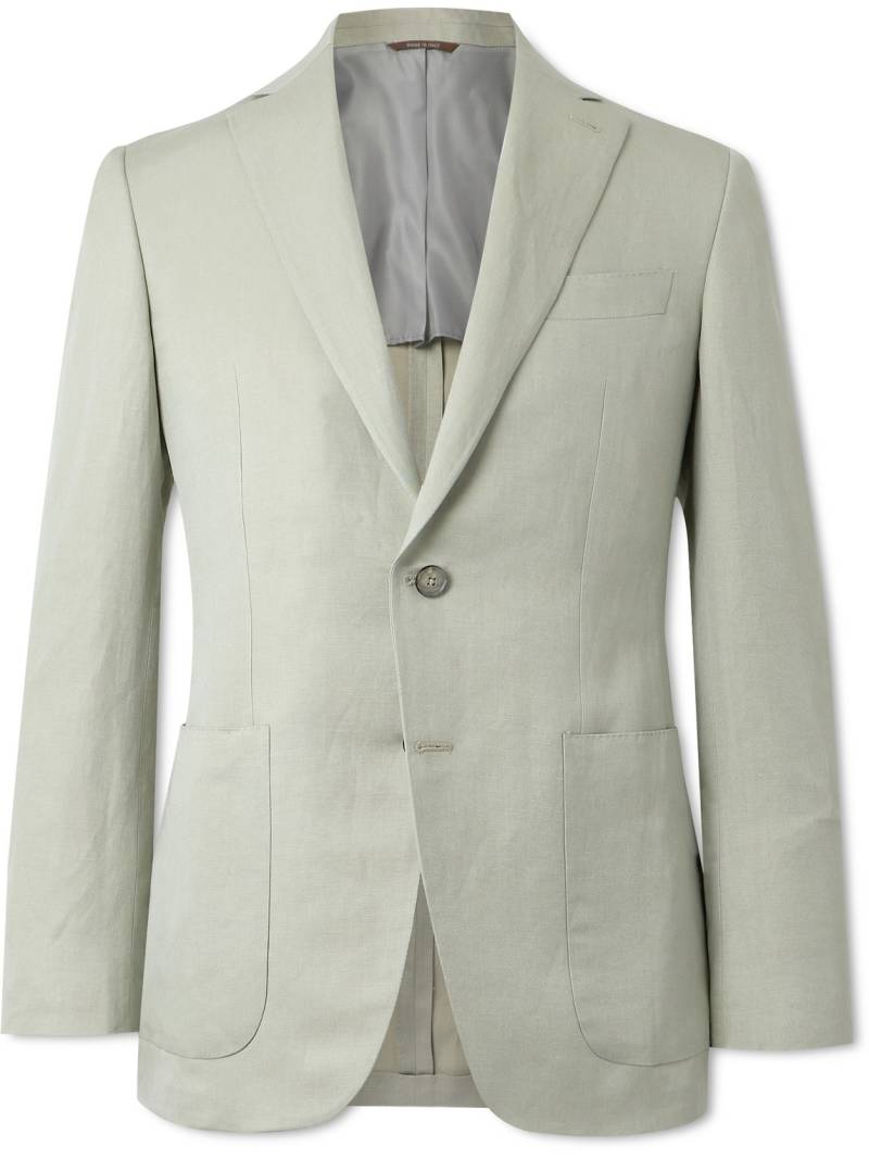 Canali - Kei Unstructured Linen and Silk-Blend Blazer - Men - Green - IT 54 von Canali