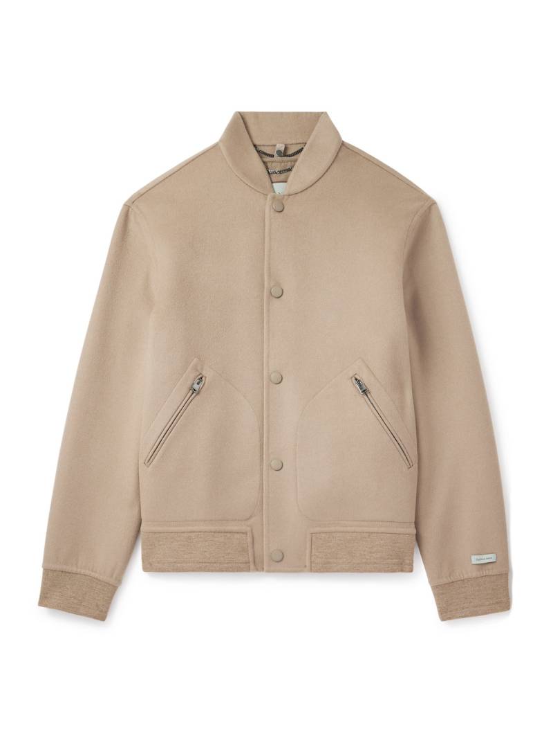 Canali - Layered Wool and Cashmere-Blend Bomber Jacket - Men - Neutrals - IT 46 von Canali