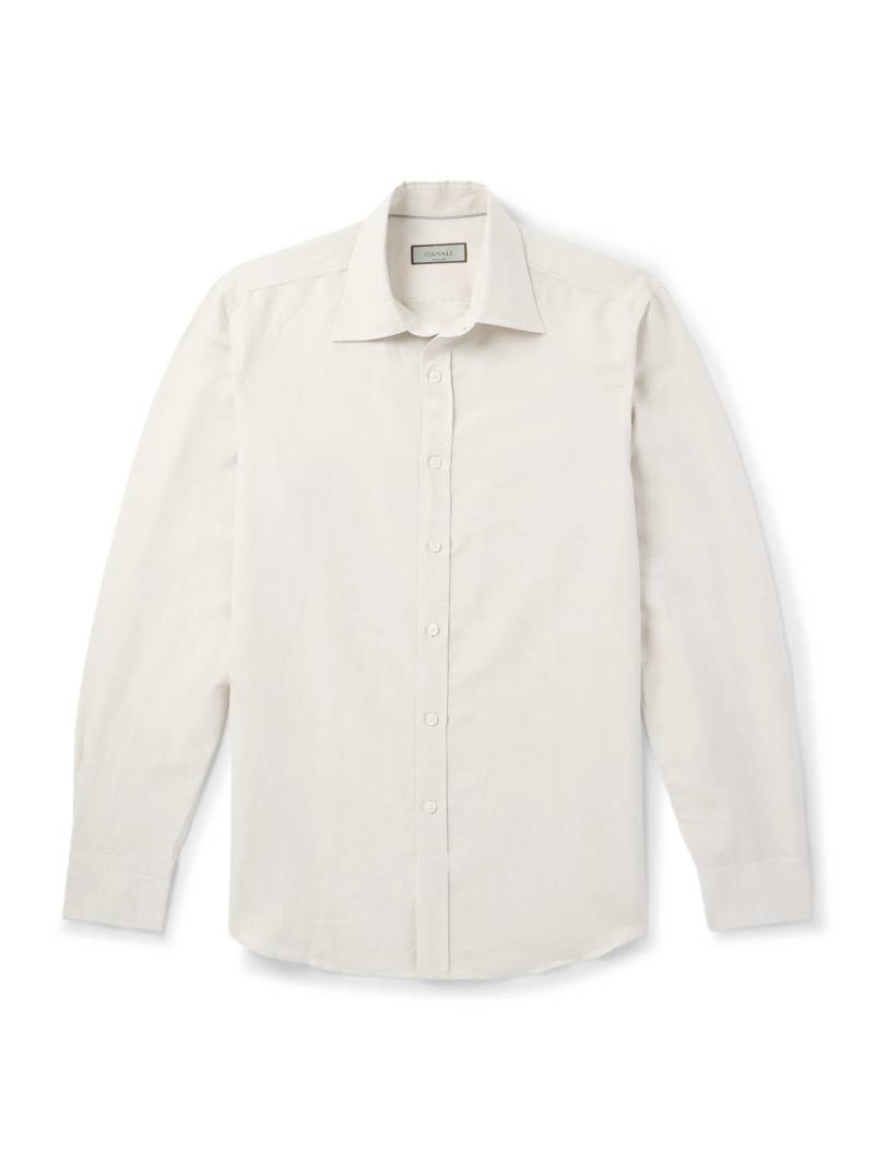 Canali - Linen and Cotton-Blend Shirt - Men - Neutrals - XXL von Canali