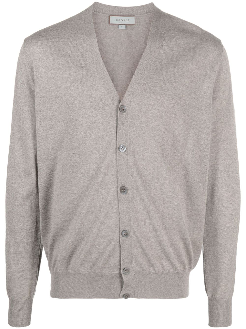 Canali Merinocardigan mit V-Ausschnitt - Nude von Canali