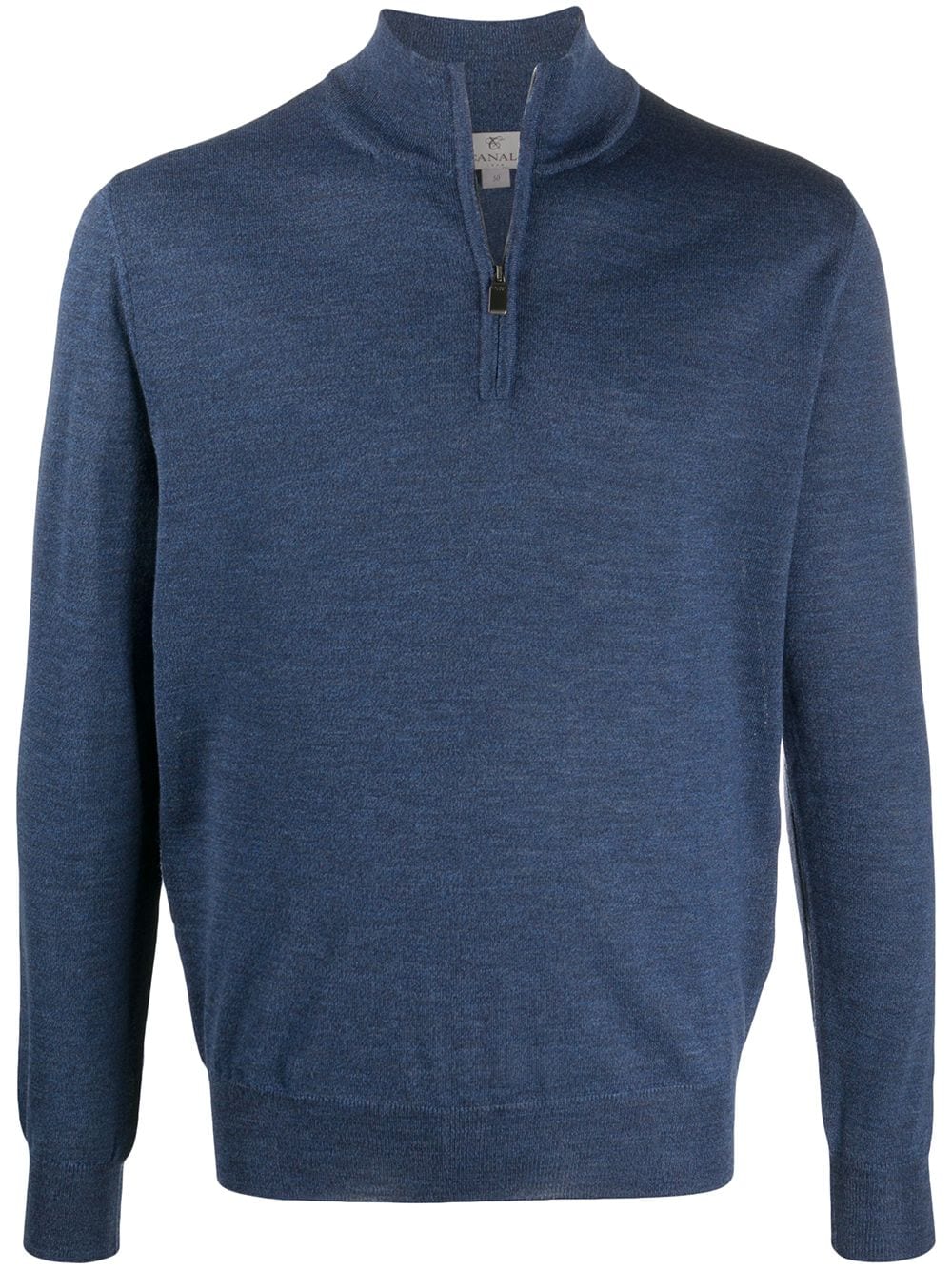 Canali Pullover mit Reißverschluss - Blau von Canali