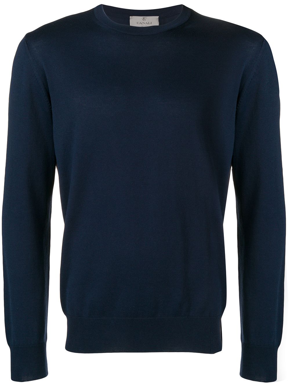 Canali Pullover mit rundem Ausschnitt - Blau von Canali