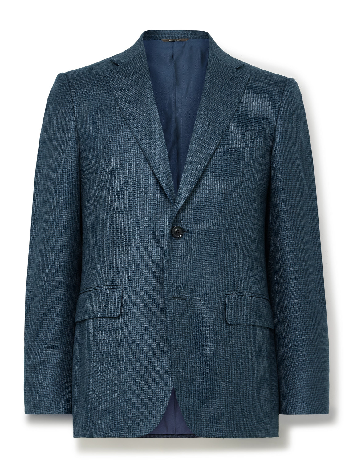 Canali - Puppytooth Silk and Cashmere-Blend Blazer - Men - Blue - IT 52 von Canali