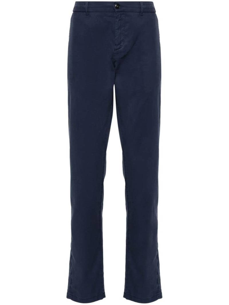 Canali Schmale Chino mit Stretchbund - Blau von Canali