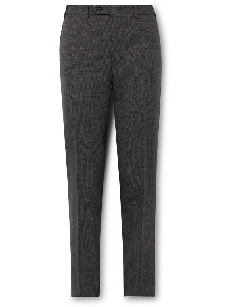Canali - Slim-Fit Prince of Wales Checked Super 160s Wool Suit Trousers - Men - Gray - IT 56 von Canali