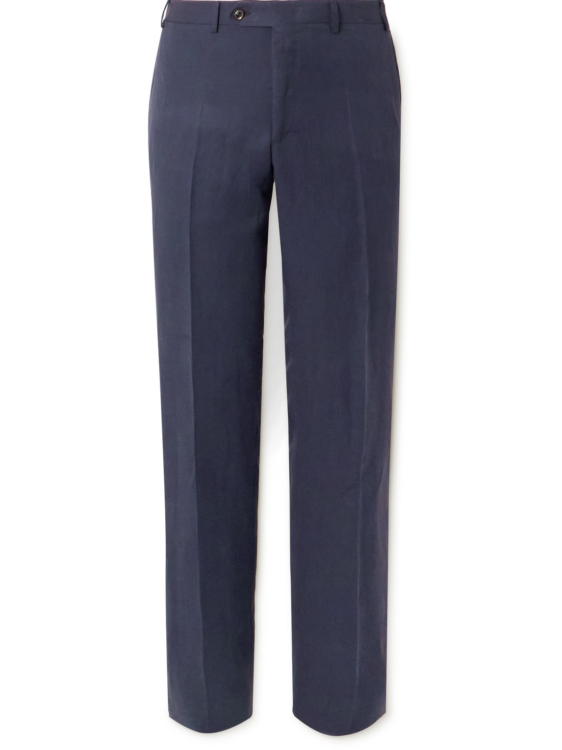 Canali - Slim-Fit Straight-Leg Linen and Silk-Blend Suit Trousers - Men - Blue - IT 60 von Canali