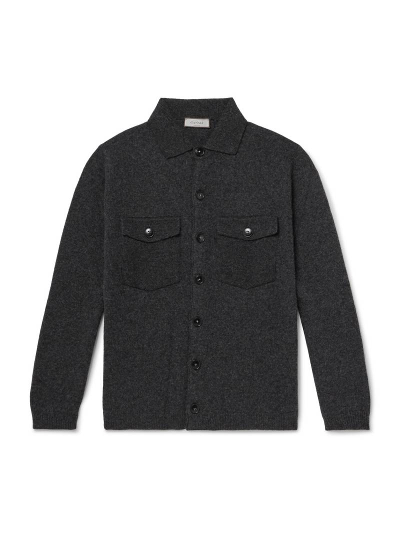 Canali - Slim-Fit Wool and Cashmere-Blend Cardigan - Men - Gray - IT 50 von Canali