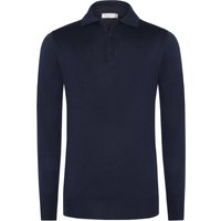 Canali Softes Strick-Poloshirt mit Polokragen in 50 von Canali