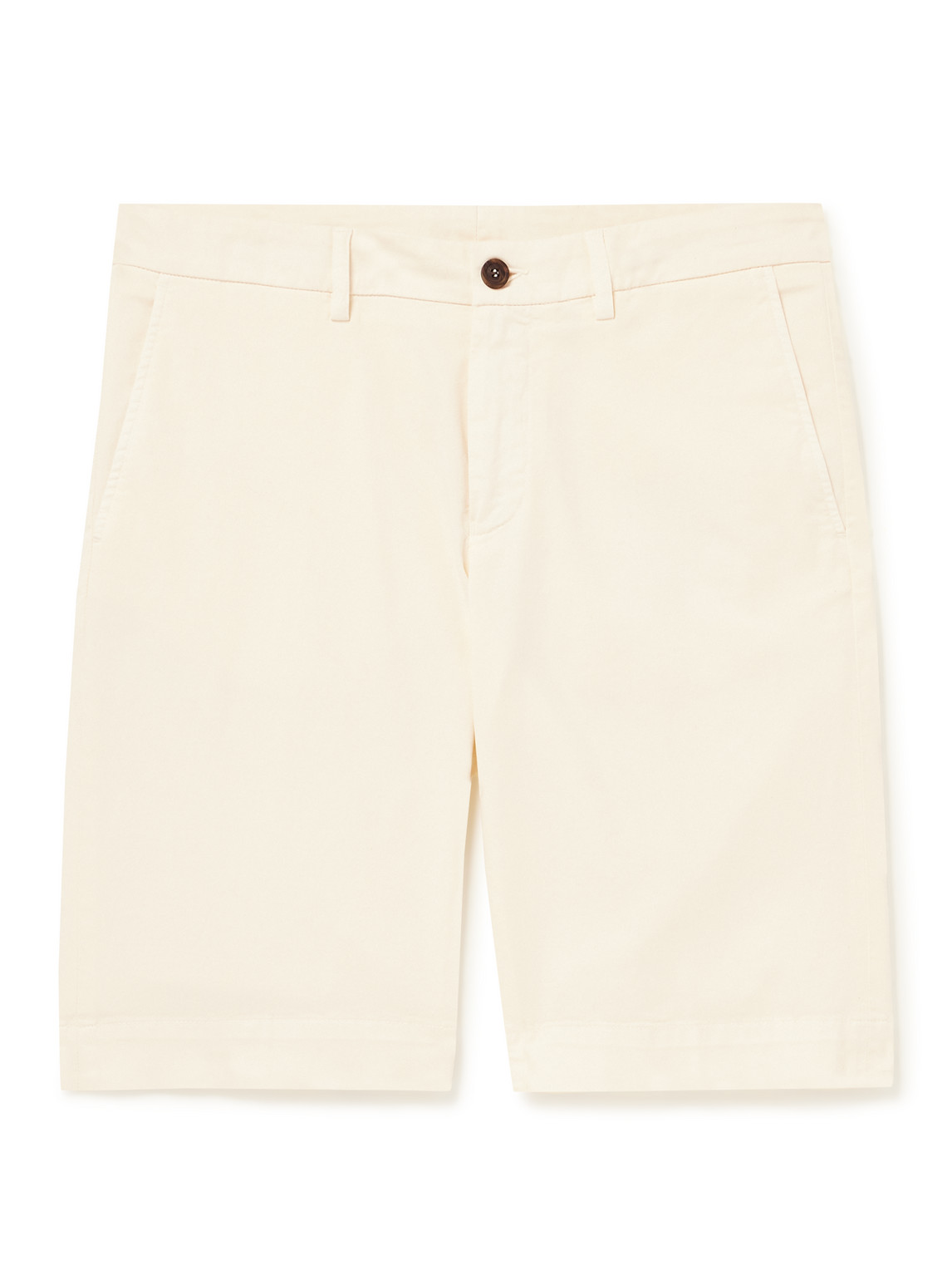 Canali - Straight-Leg Cotton-Blend Twill Bermuda Shorts - Men - Neutrals - IT 50 von Canali