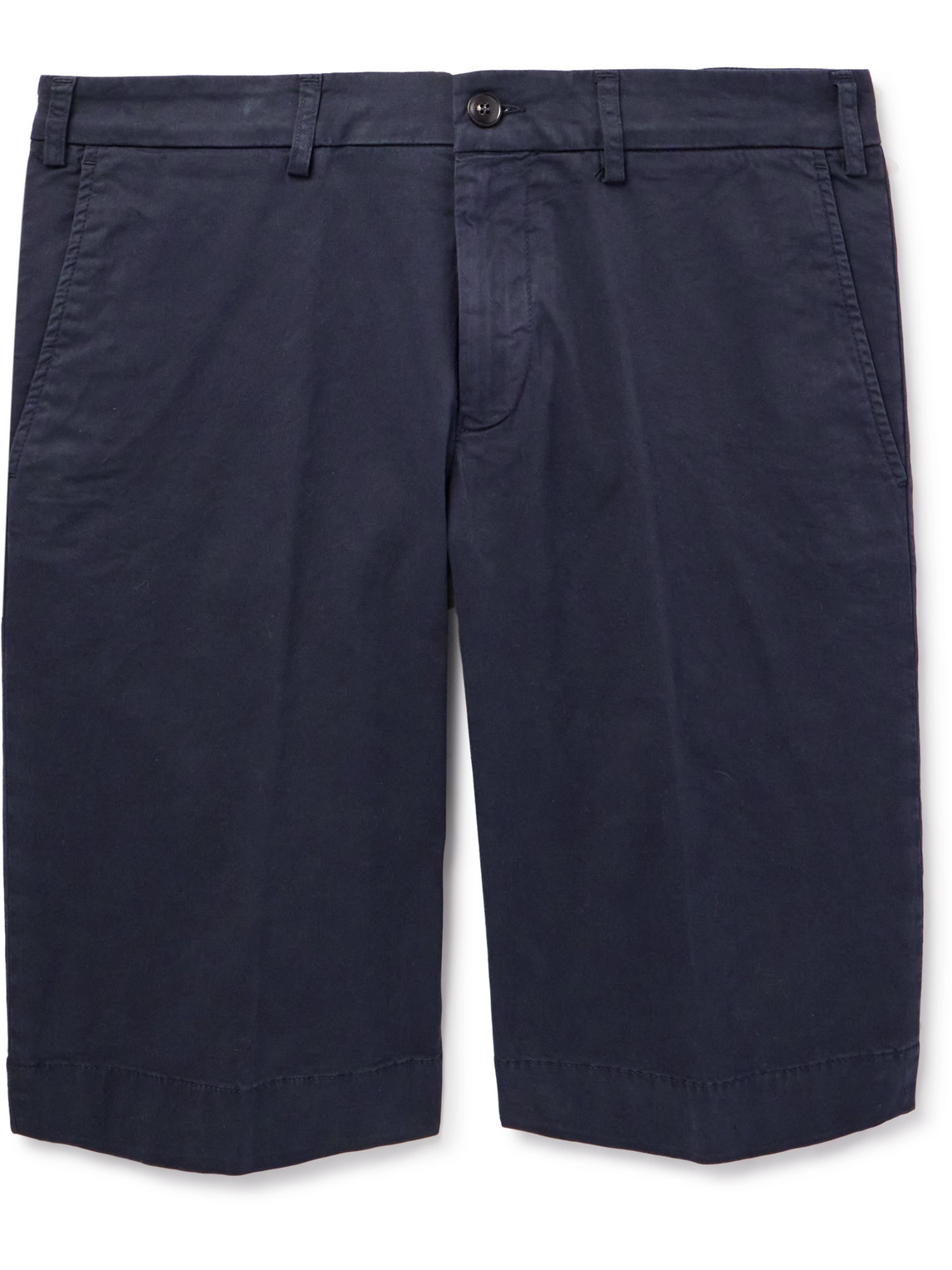 Canali - Straight-Leg Cotton-Twill Shorts - Men - Blue - IT 50 von Canali