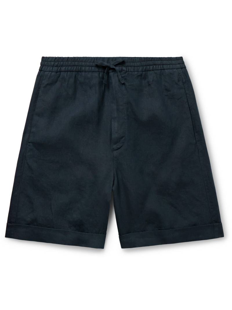 Canali - Straight-Leg Linen Drawstring Shorts - Men - Blue - IT 54 von Canali