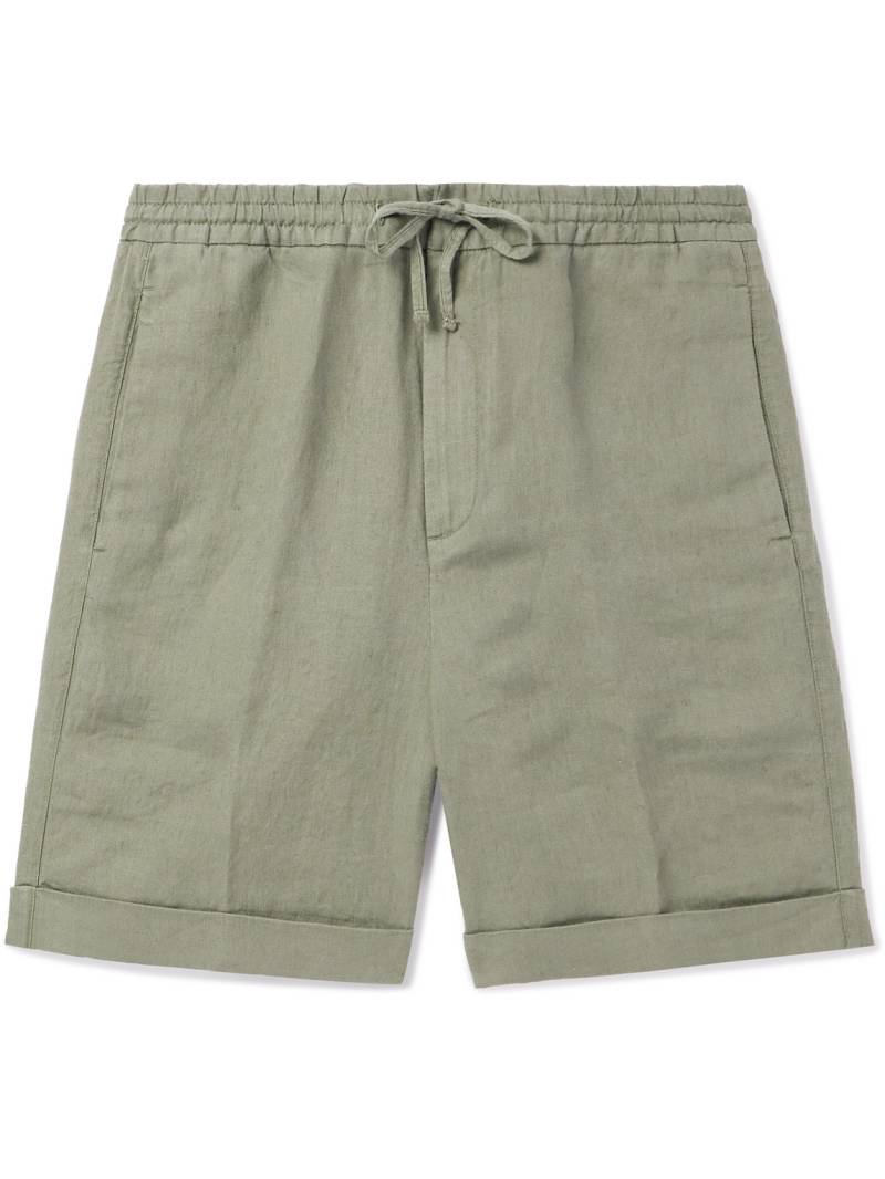 Canali - Straight-Leg Linen Drawstring Shorts - Men - Green - IT 54 von Canali