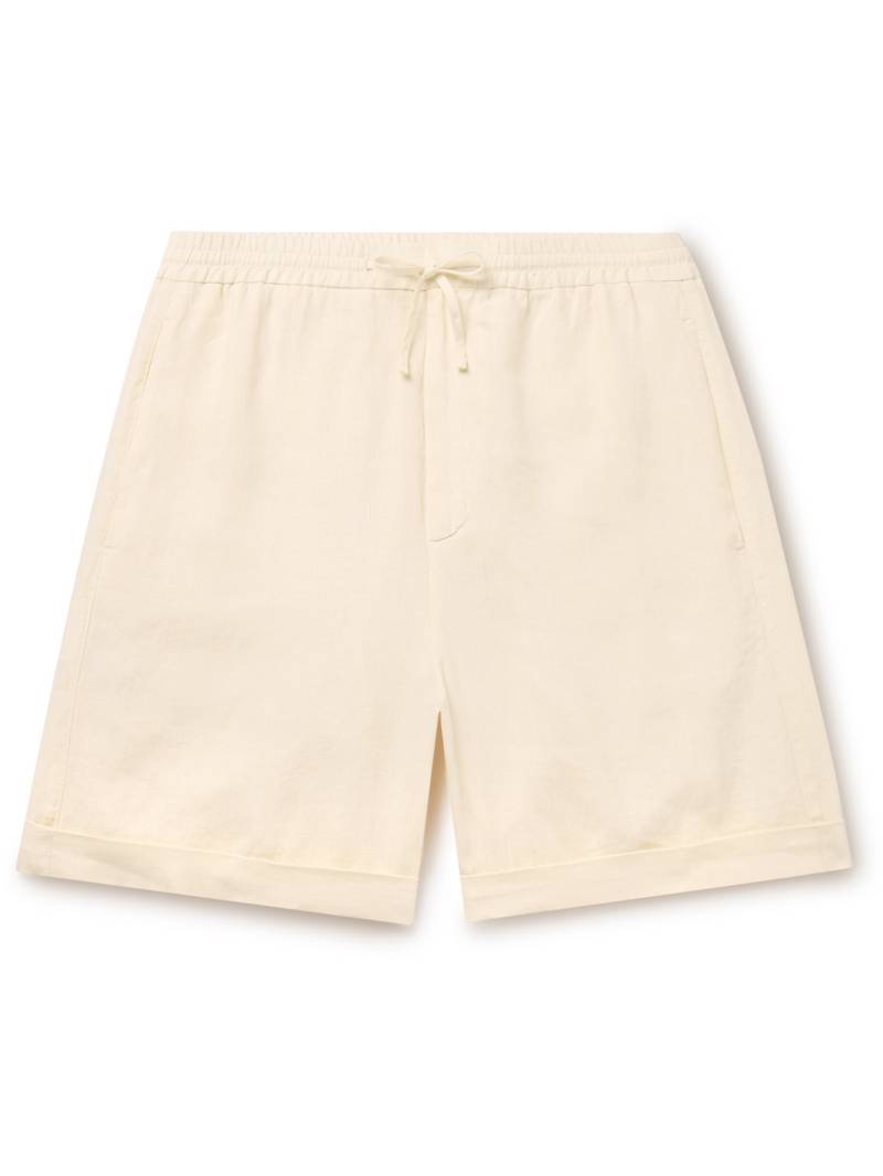 Canali - Straight-Leg Linen Drawstring Shorts - Men - Neutrals - IT 46 von Canali