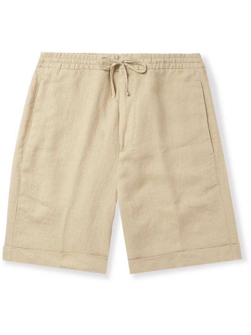 Canali - Straight-Leg Linen Drawstring Shorts - Men - Neutrals - IT 48 von Canali