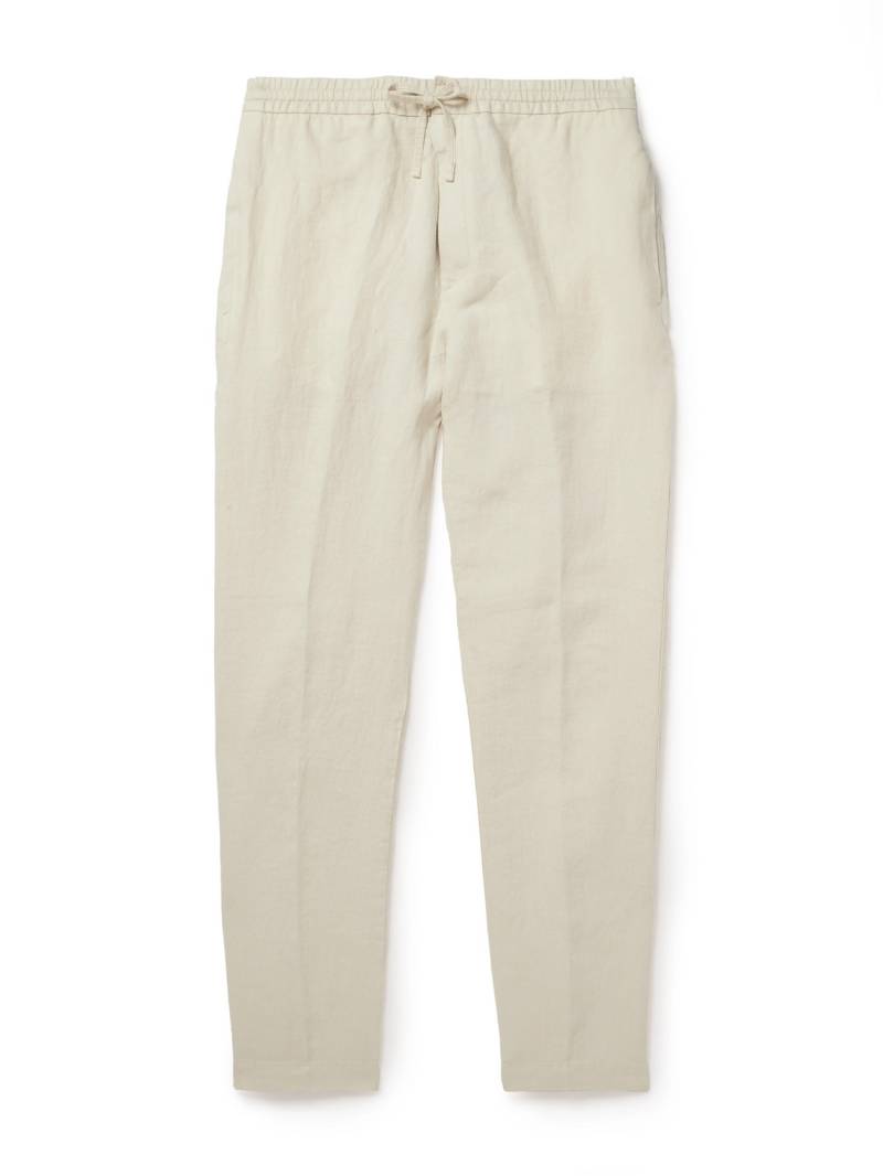 Canali - Straight-Leg Linen Drawstring Trousers - Men - Neutrals - IT 54 von Canali