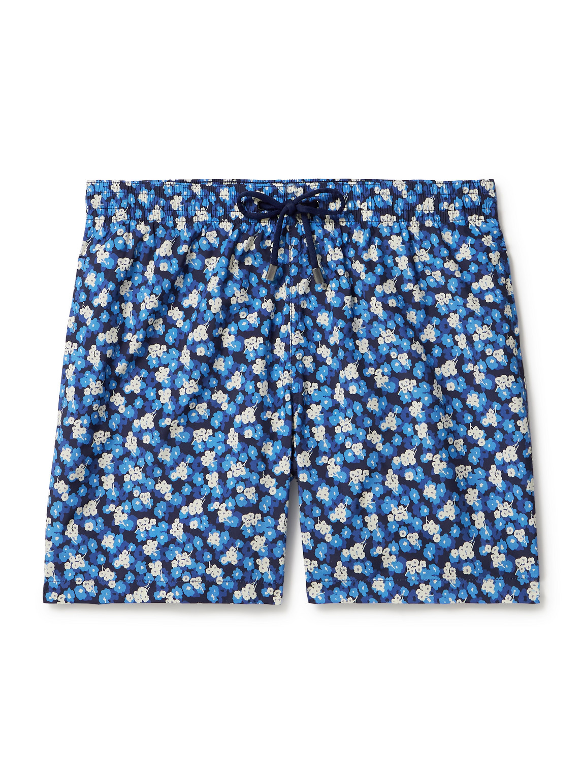Canali - Straight-Leg Mid-Length Floral-Print Swim Shorts - Men - Blue - L von Canali