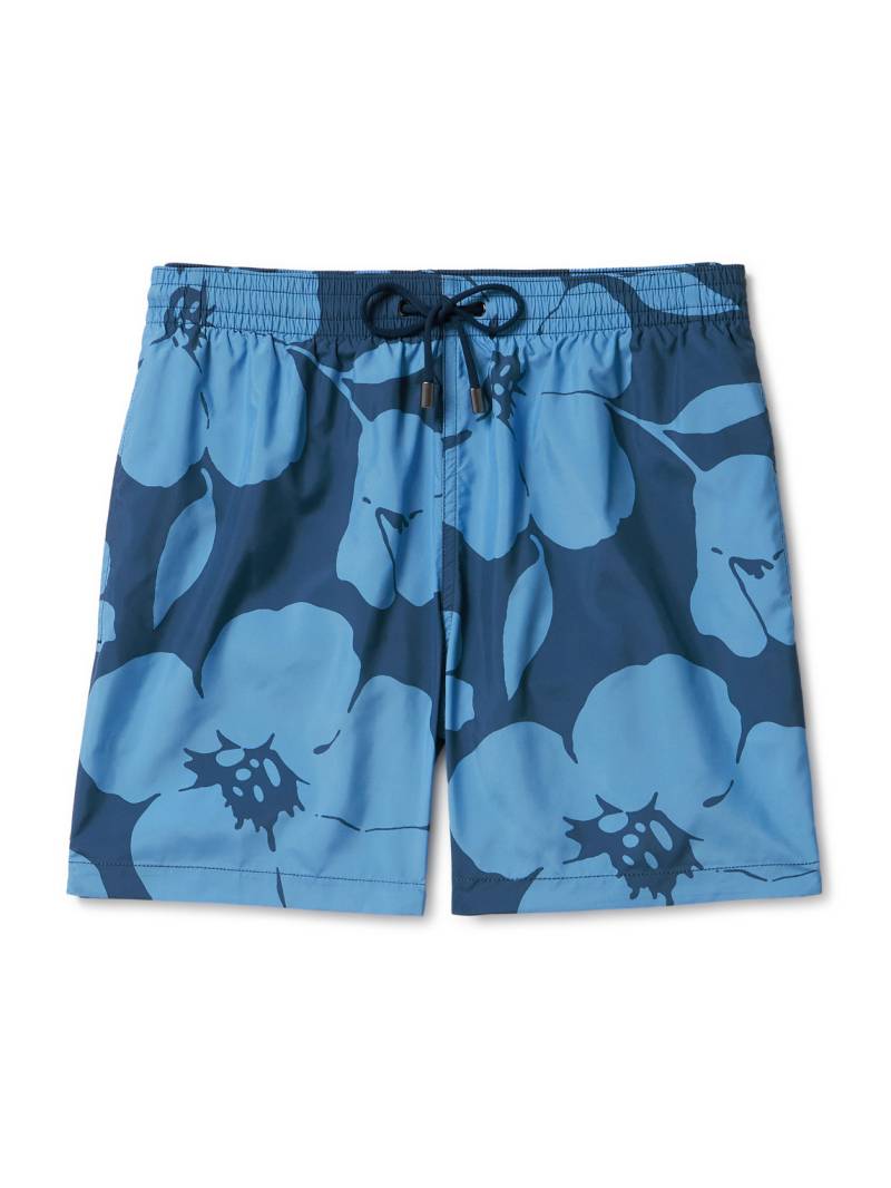 Canali - Straight-Leg Mid-Length Floral-Print Swim Shorts - Men - Blue - XXL von Canali