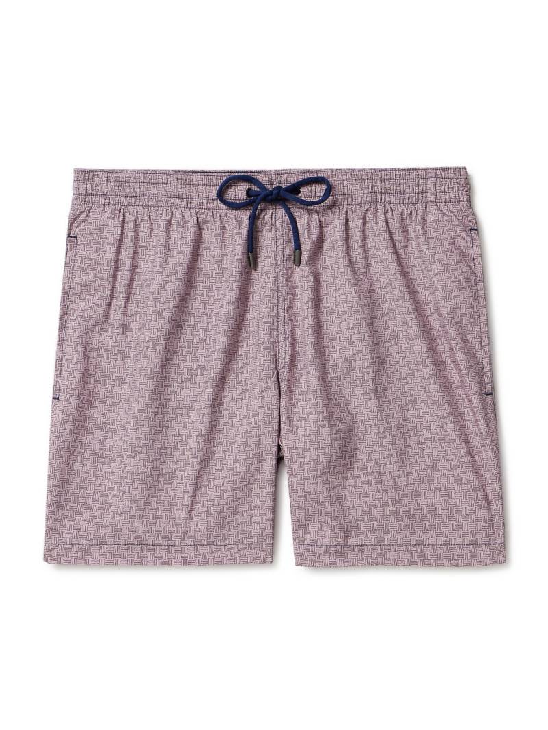 Canali - Straight-Leg Mid-Length Printed Shell Swim Shorts - Men - Pink - L von Canali