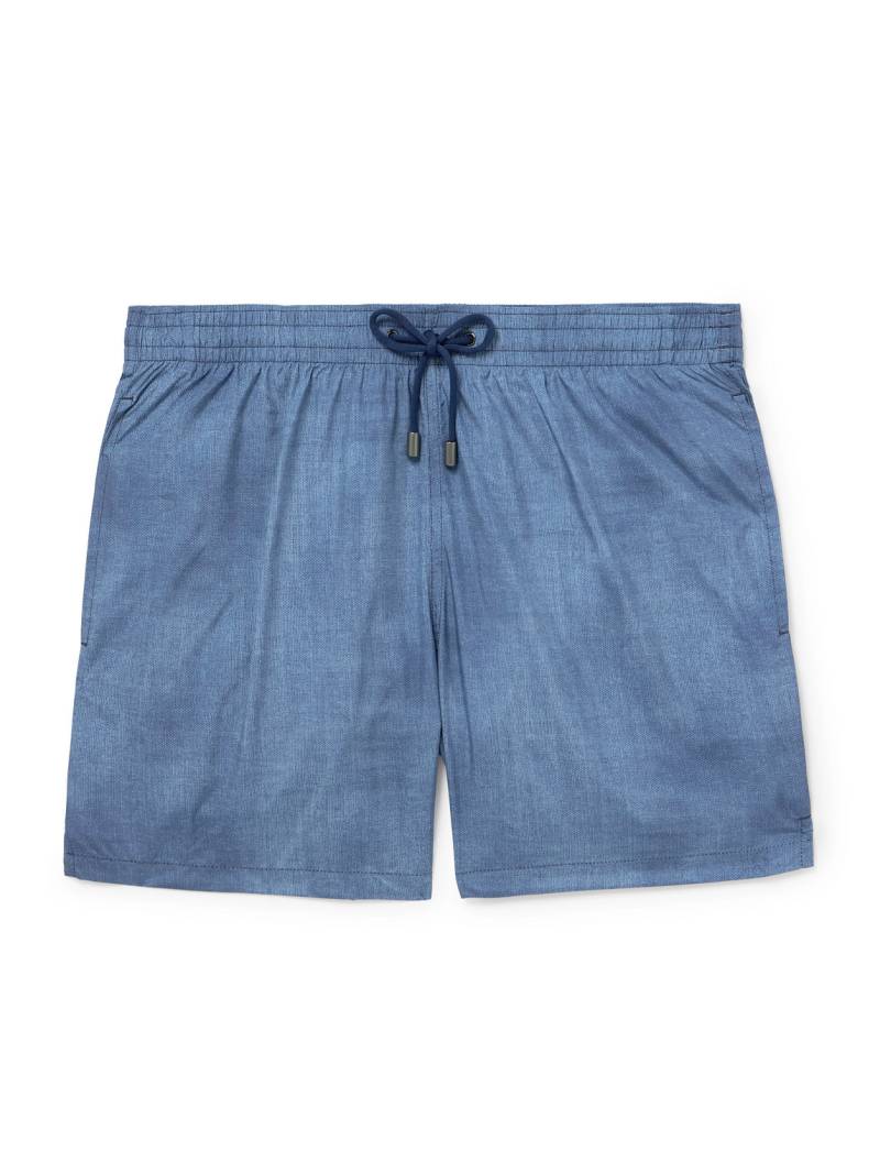 Canali - Straight-Leg Mid-Length Swim Shorts - Men - Blue - L von Canali