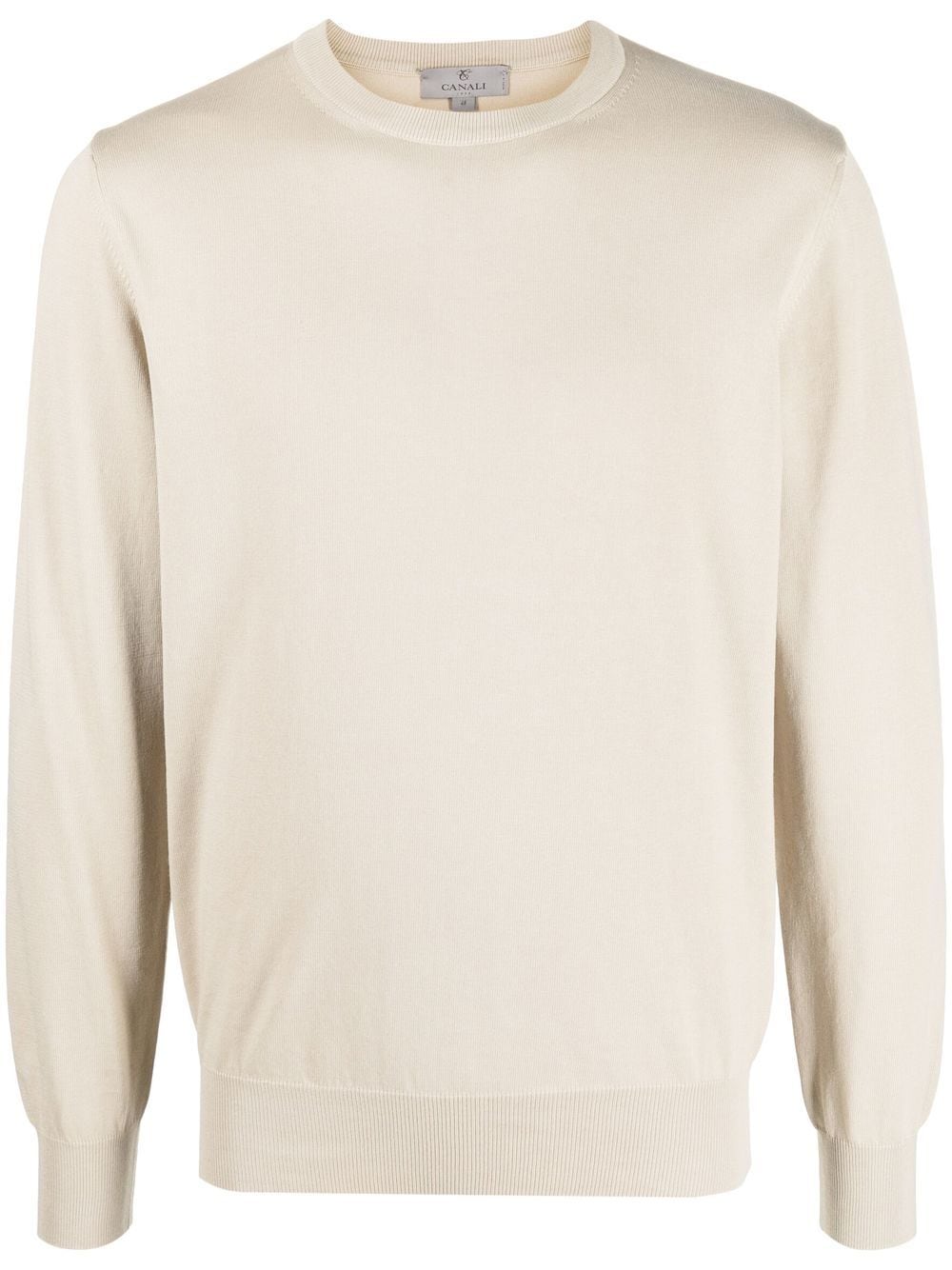 Canali Strickpullover mit rundem Ausschnitt - Nude von Canali