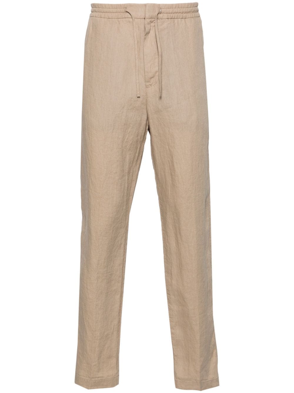 Canali Tapered-Hose aus Leinen - Nude von Canali