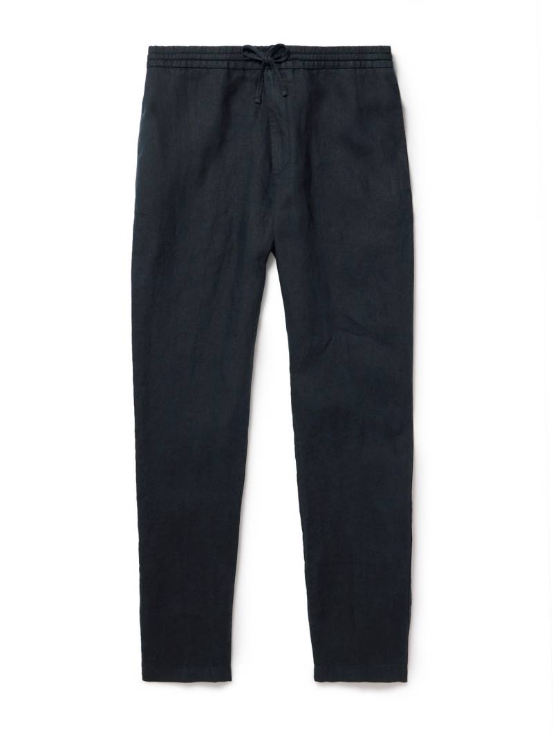 Canali - Tapered Linen Drawstring Trousers - Men - Blue - IT 54 von Canali
