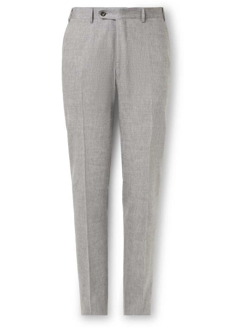 Canali - Tapered Linen and Wool-Blend Suit Trousers - Men - Gray - IT 54 von Canali