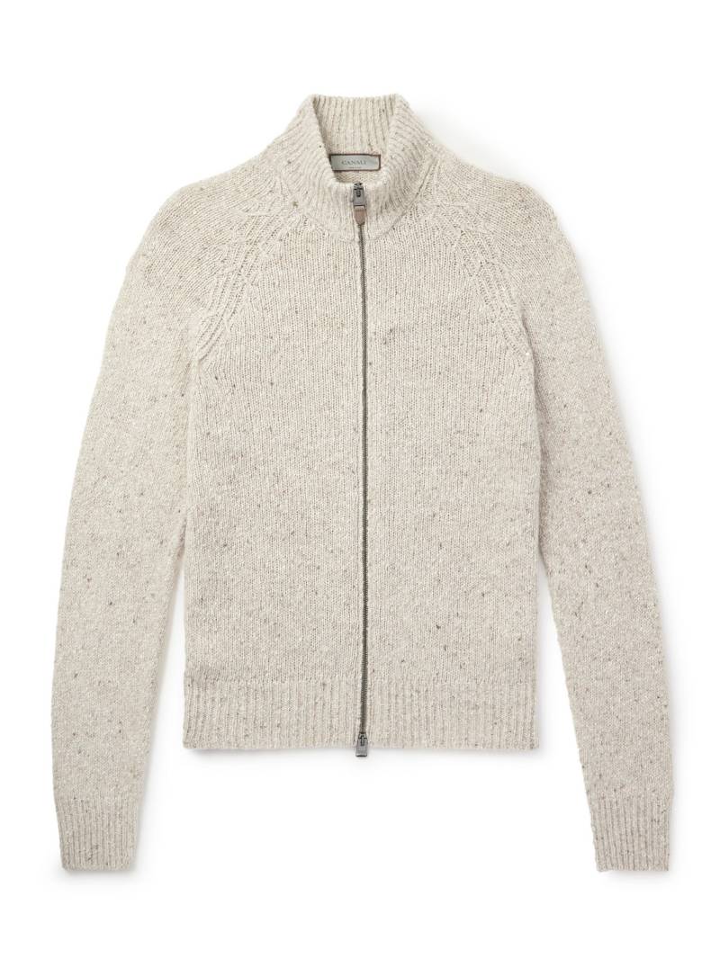 Canali - Wool-Blend Zip-Up Cardigan - Men - Neutrals - IT 46 von Canali