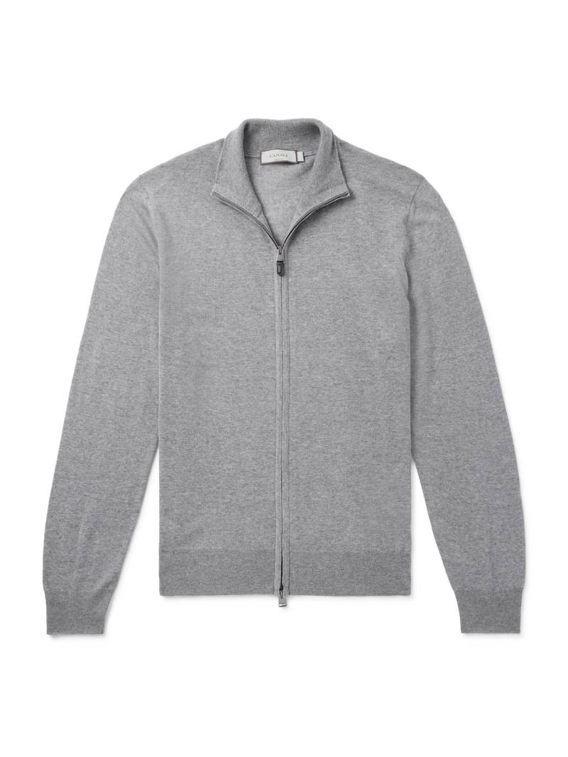 Canali - Wool Zip-Up Cardigan - Men - Gray - IT 48 von Canali