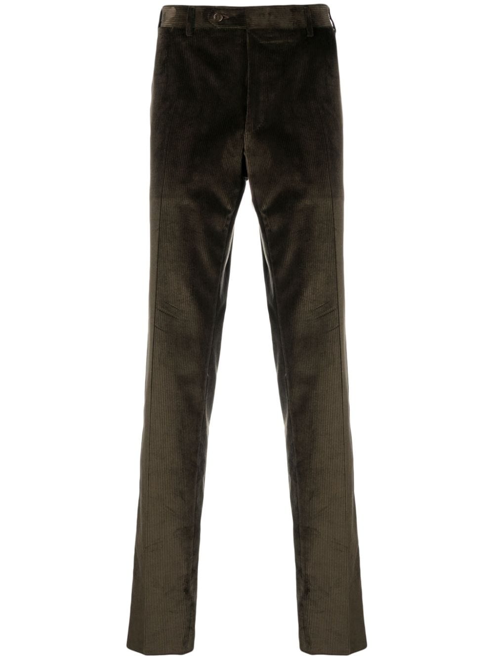 Canali Straight-Leg-Jeans aus Cord - Grün von Canali