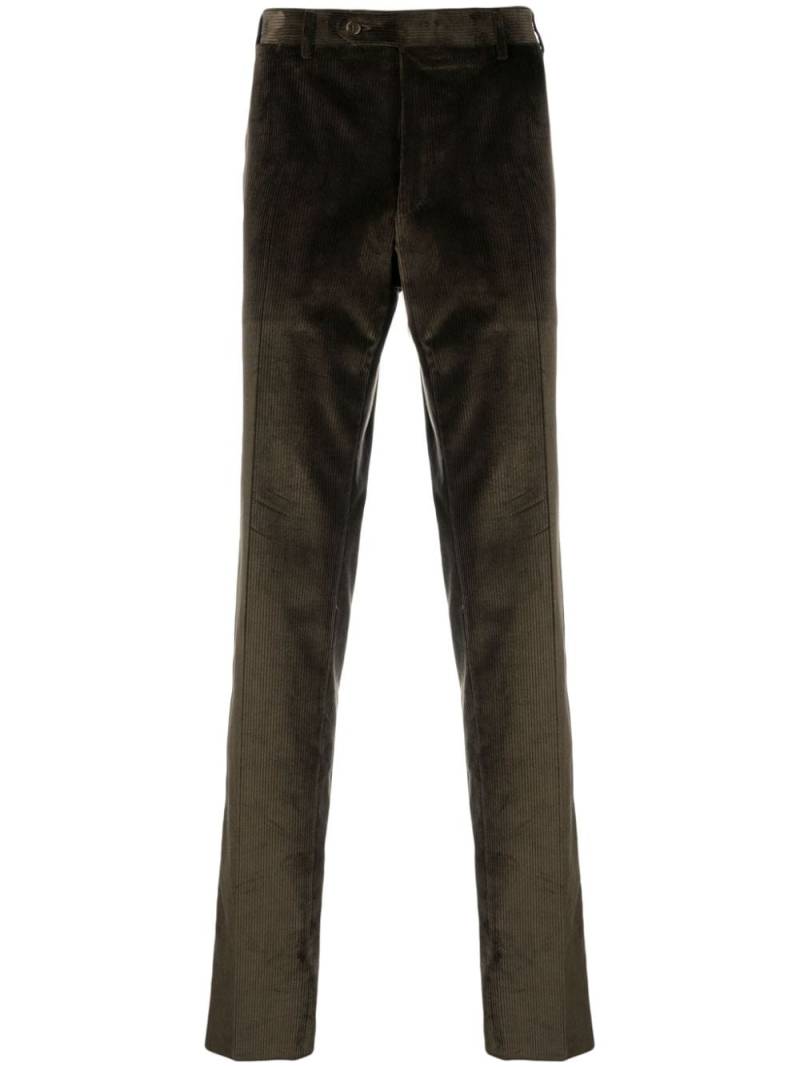 Canali Straight-Leg-Jeans aus Cord - Grün von Canali